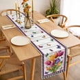 thumbnail image 3 of Table Runner 90 Inches Long for Kitchen Dining, Spring Tulips Dresser Scarf Farmhouse, Dining Table Decorations for Wedding/Parties, Colorful Flowers Botanical Butterfly Farm Wooden 13 x 90 In, 3 of 8