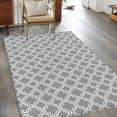 thumbnail image 2 of Dark Grey Morocco Area Rugs 2.7'x5', Washable Small Throw Rugs for Kitchen Bedroom, Modern Abstract Classic Geometric Indoor Outdoor Rug Non-Slip Low Pile Carpet Runner Reversible Floor Mats, 2 of 8