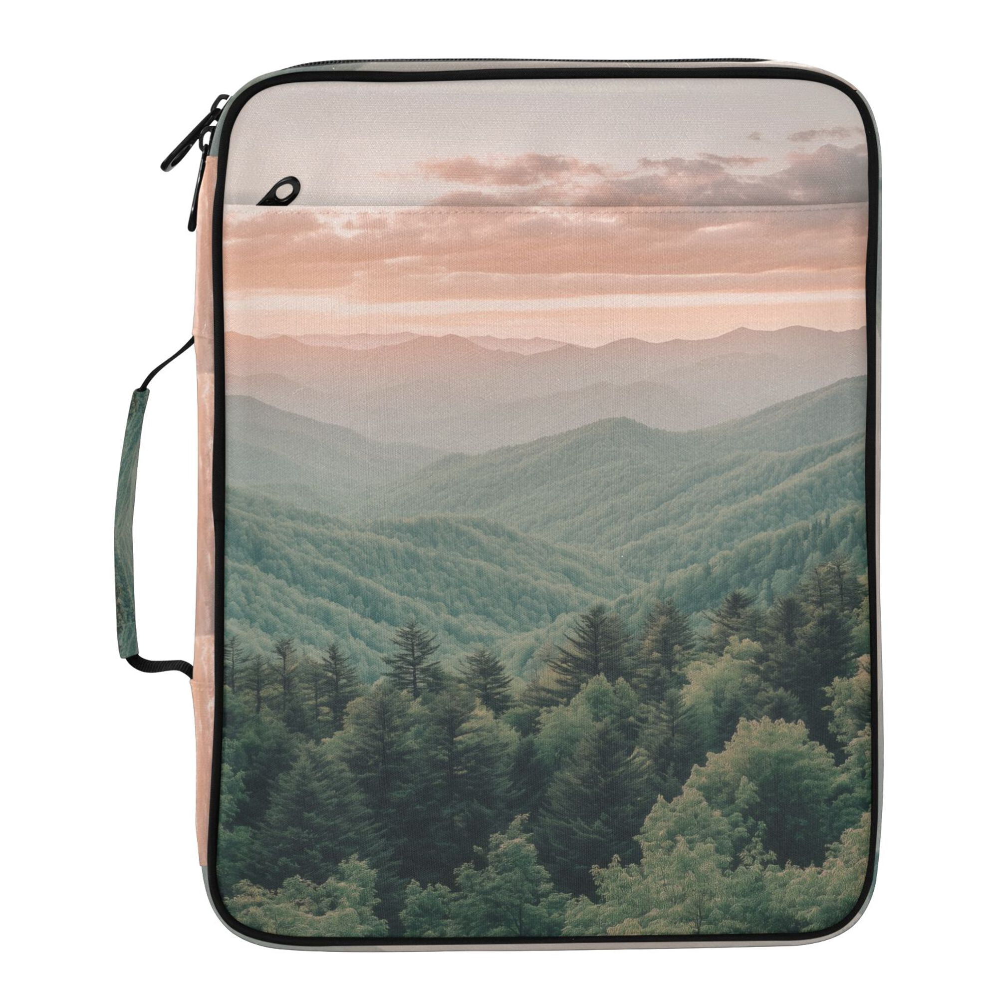 FORMRS Accordion File Folder A4 Size 7-Pocket Expanding Document Organizer Bag with 3 Ring Binder, Mountains at Dawn