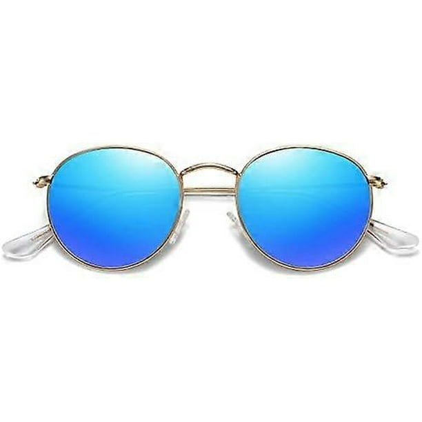 Small Round Polarized Sunglasses for Women Men Classic Retro Metal Frame Sun Glasses UV Protection