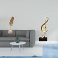 thumbnail image 2 of Escultura de hoja de metal, estatua de hoja, figura artística con base, escultura de nota musical, resina, madera, hierro, material adecuado para, 2 of 8