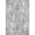 thumbnail image 2 of HomeRoots 657635 10 x 14 ft. Gray & Silver Geometric Transitional Washable Machine Made Rectangle Area Rug with UV Protection, 2 of 6