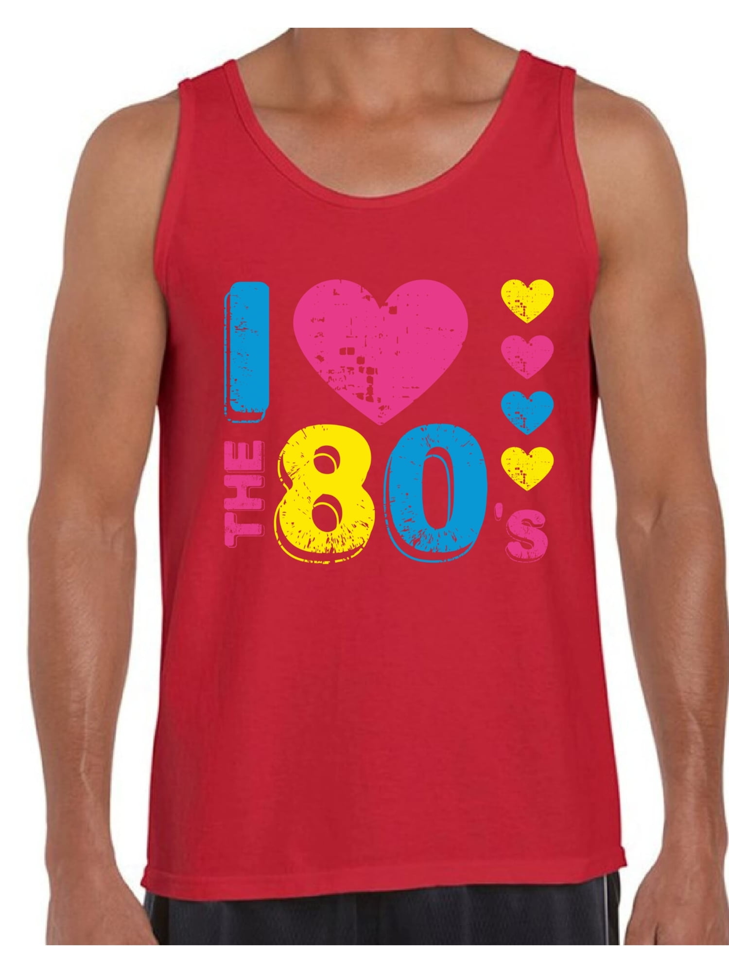 Awkward Styles I Love The 80's Tank Top for Men 80's Muscle Shirt I