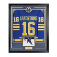 thumbnail image 1 of Pat LaFontaine Signed Buffalo Hockey Puck Logo 36x44 Jersey Frame, 1 of 2