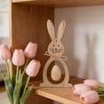 thumbnail image 6 of Dianli Easter Ornament Wooden Hanging Adorable Bunny With Egg Rustic Wooden Hanging Ornament Charming Easter Decoration Ideal Gift for Table Display, 6 of 6