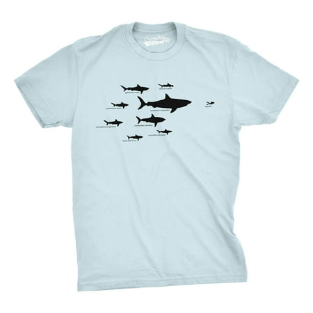 Love Angels T-shirts Crazy Dog T-shirts Mens Shark Hierarchy T Shirt Funny Sharks Shirt I Love Sharks Tee ()