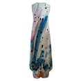 thumbnail image 4 of Lenago Plus Size Maternity Dress Femmes Imprimé Col Rond Long Dress Plage d'Été Dresses sur l'Autorisation, 4 of 5