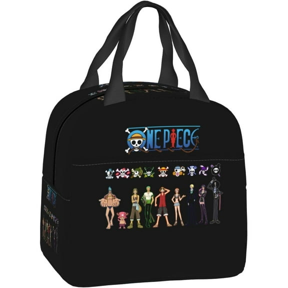 Anime Lunch Bag One Piece Insulated Lunch Box Leakproof Cooler Food Lunch Containers for Work Travel and Picnic