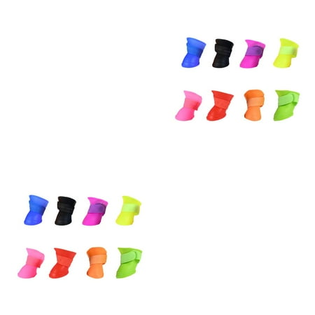 

2pcs Foot protective Pets Shoes Silicone Waterproof Non- for slip Rain Skidproof Pets Supplies