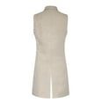 thumbnail image 5 of Plus Size Women Dress Mens Jacquard Swallowtail Double Vest Top White, L, 5 of 5