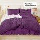 thumbnail image 2 of Fluffy Duvet Cover Sets, Faux Fur Bedding Set, Plush Shaggy Quilt Cover Zipper Close & Ties, 4 Pcs 1 Duvet Cover (No Duvet&Pillow Insert) +1 Bed Skirt + 2 Pillowcases King Purple Unique Bargains Juego de Edredón Funda, 2 of 6