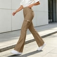 thumbnail image 6 of Edvintorg Yoga Pants Women Fashion Solid Color Stretch Trouser High Waisted Casual Workout Pant with Pocket Clothes Women Khaki S-2XL, 6 of 6
