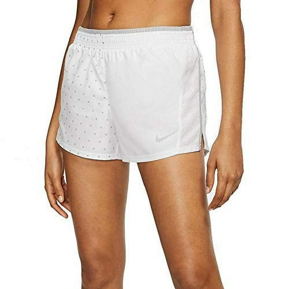 Nike Women's 3" Lined Running Workout Shorts White/Grey X-Large CV9382-100