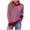 Wine, variant on Lilgiuy Women Patchwork Long Sleeve Pullove Round-Neck Casual Sweater Tops,Black,8 Fall Clothes for 2022 Spring Winter