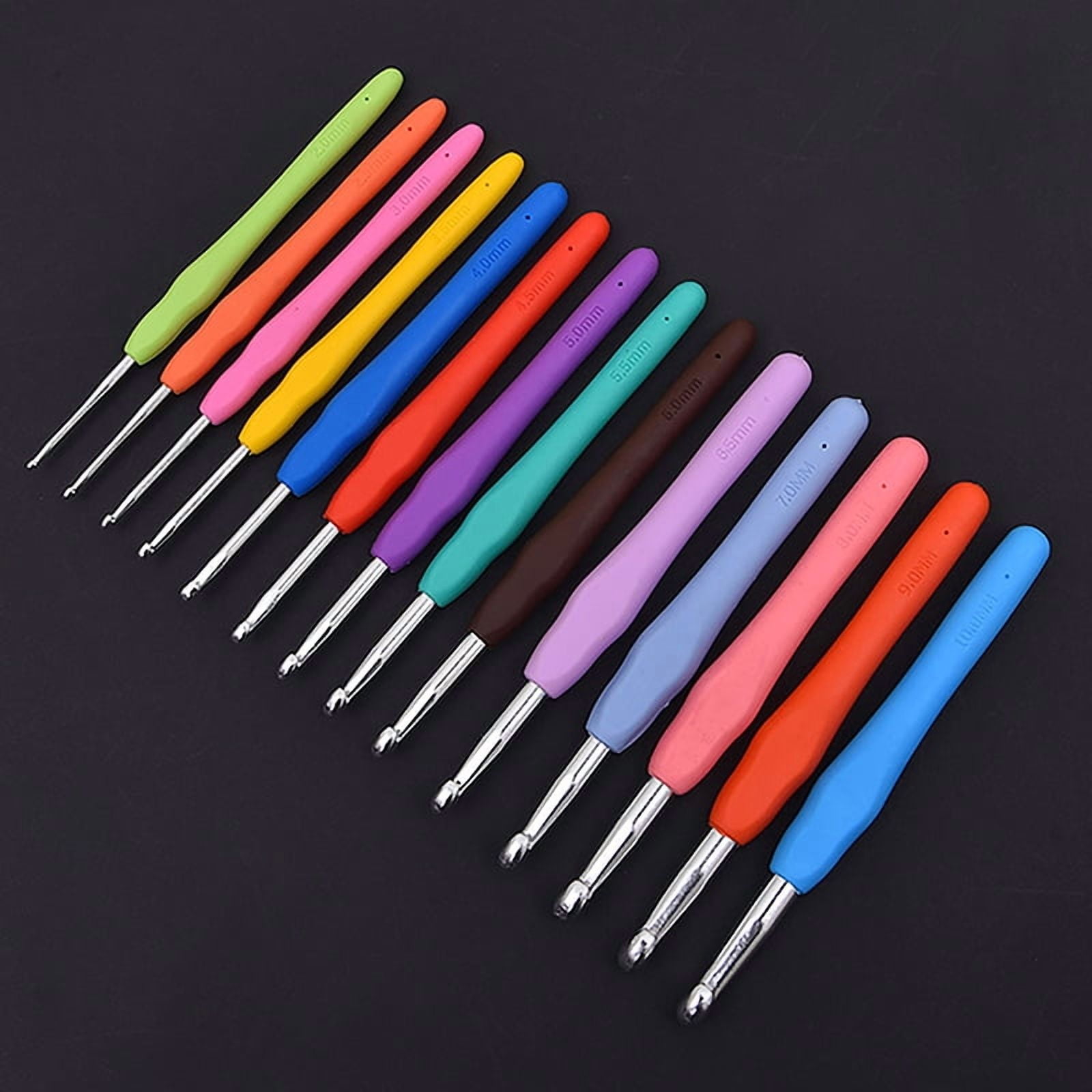 Multicolored Crochet Hooks Yarn Knitting s 2-8mm Random Colors 2.5MM