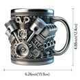 thumbnail image 2 of V8 Engine Personalized Engines Stainless Steel 3D Coffee Mug For Car Lovers For Car Fans,Engines Stainless Steel Cup,Personalized V8 Stainless Steel Coffee Mug, 2 of 5