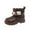 Brown, variant on Gvdentm Girls Size 1 Boots Girls Lining Knee High Winter Motorcycle Riding Boots Toddler/Little Kid/Big Kid(Black,1.5)