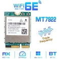 thumbnail image 2 of WiFi 6E MT7922 M.2 Wireless Card 5374Mbps Bluetooth 5.2 Network Adapter 802.11ax 2.4G/5G/6GHz WiFi Card for Win10 Win11, 2 of 8