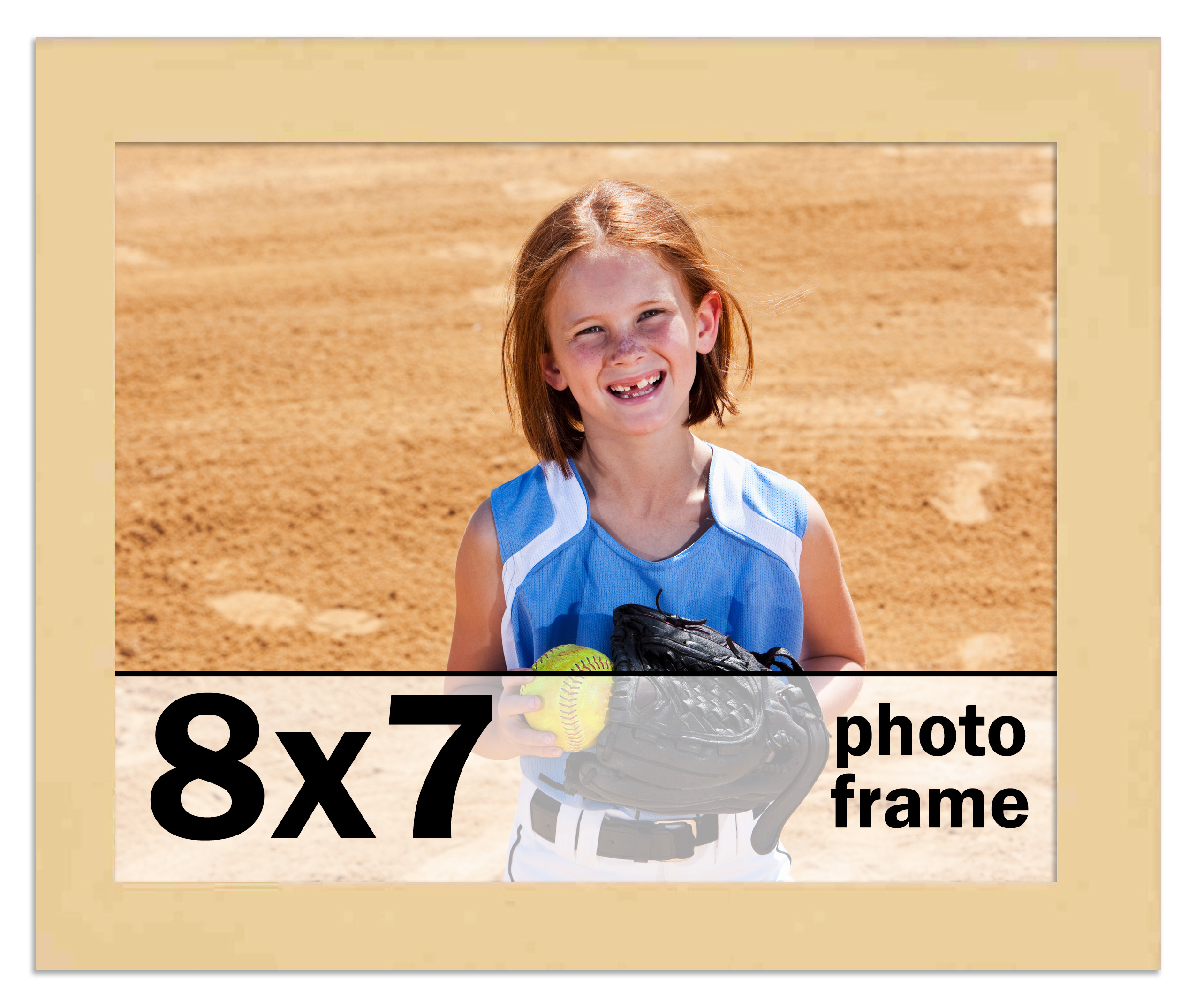 8x7 Frame Natural Brown Picture Frame Complete Modern Photo Frame
