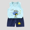 thumbnail image 4 of 2Pcs Baby Girls Outfit Clearance Toddler Kids Baby Boys Girls Fashion Cute Sleeveless Vest ShortsPrint Casual Suit, 4 of 4