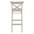 thumbnail image 5 of Compamia Cross Contemporary Resin Indoor Outdoor Bar Stool - Set of 1, Taupe, 5 of 5