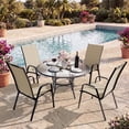 thumbnail image 4 of NAPWANT Patio Dining Chairs, Set of 4 Stackable Outdoor Chairs, All-Weather Space Saving Design, Beige, 4 of 10