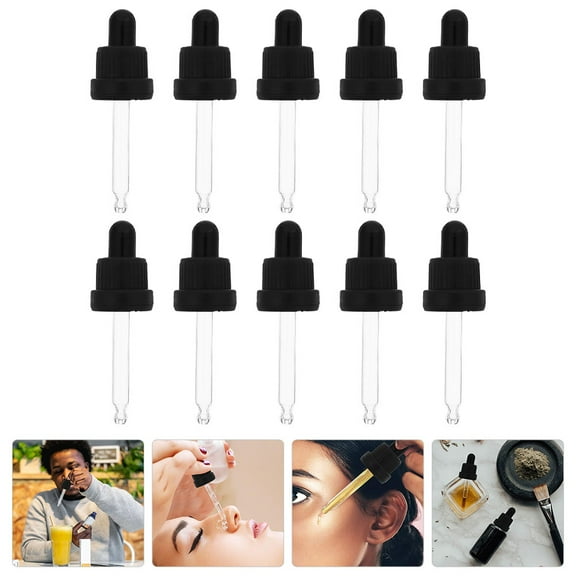 GOOHOCHY 10 Sets Glass Eye Droppers Replacement Dropper for Essential Oil Bottles