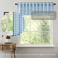 thumbnail image 3 of VHC Brands Annie Blue Buffalo Check Farmhouse Valance Kitchen Curtain 16x90, 3 of 7