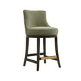 thumbnail image 6 of Luxury Chenille Counter Stool with Curved Backrest and Footrest, Dark Walnut Solid Beech Wood Frame, Commercial Grade Kitchen Bar Stool for Home and Restaurant Use, 6 of 9