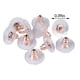 thumbnail image 4 of Qarigey 100 pares de respaldos de aretes para espárragos con almohadilla de goma perforada de seguridad, 4 of 6