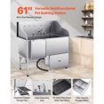 thumbnail image 3 of 61 Inch Dog Grooming Bath Tub Stainless Steel w Ramp Water Filter Left, 3 of 6