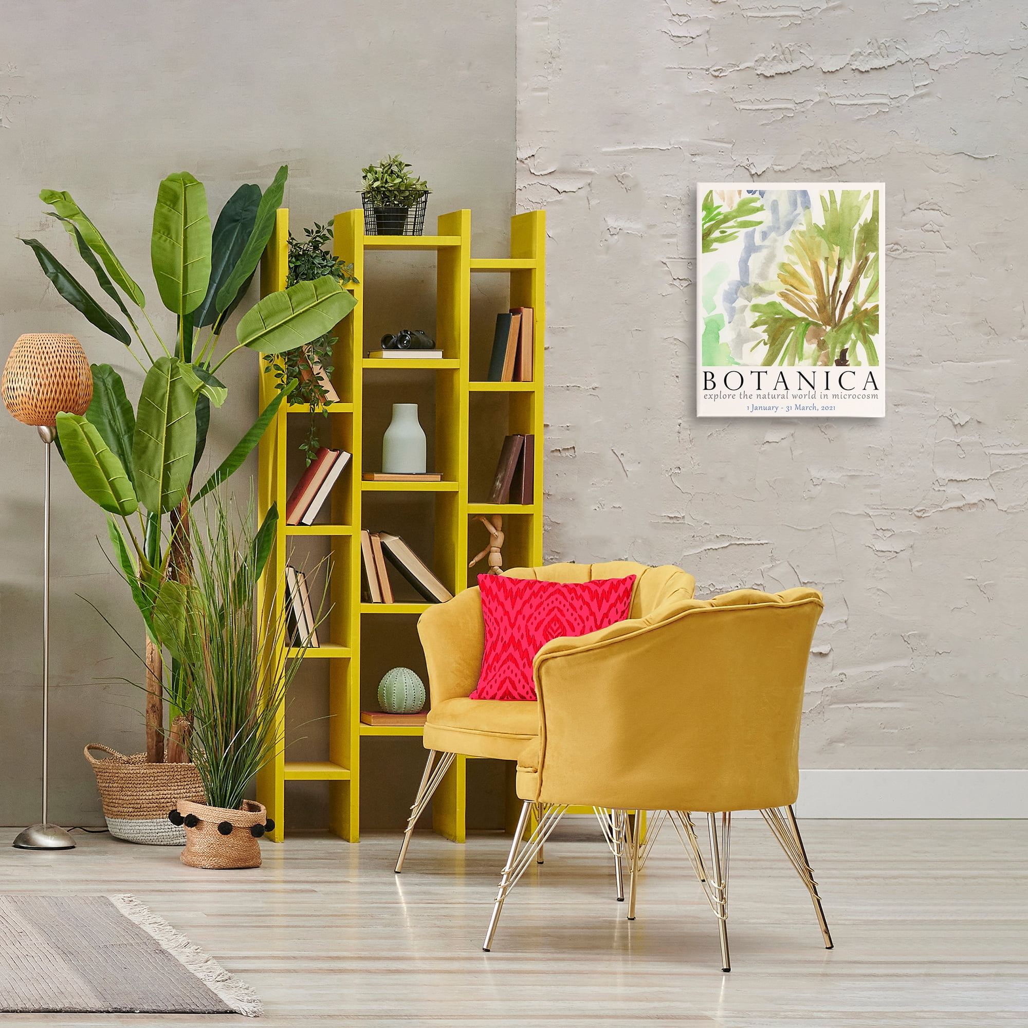 Stupell Industries Botanica Museum Poster Plants & Flowers Painting Wrapped Canvas Art Print Wall Art, 16 x 20