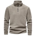 thumbnail image 1 of Suéter de punto para hombre, corte regular, cuello alto, cremallera., 1 of 5