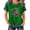 Army Green, variant on Youpwaven America 250 Anniversary USA Top for Women, 1776-2026 Patriotic Ripped Flag Print Graphic Tee, Faux Denim Contrast Short Sleeve Shirt, Casual Celebration Outfit