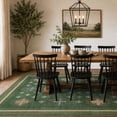 thumbnail image 2 of TURCURNO 6x9 Olive Green Area Rugs, Retro Distressed Low Pile Non-Slip Washable Durable Indoor Rug for Dining Room Living Room Bedroom, 2 of 11