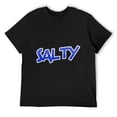 thumbnail image 3 of Salty Men's Cotton HD Print Short Sleeve T-Shirt Crew Neck Top Black L, 3 of 7