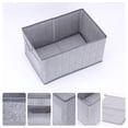 thumbnail image 2 of Unique Bargains Storage Bin with Handles Foldable Organizer Basket Grey 17"x12"x8", 2 of 7
