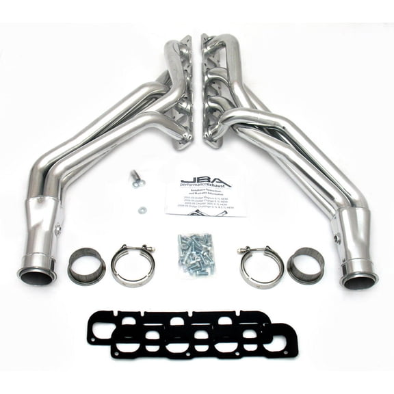 JBA PERFORMANCE EXHAUST Headers - 08-09 6.1L Challenger - Silver 6965SJS Fits select: 2005-2006 CHRYSLER 300C, 2006-2021 DODGE CHARGER