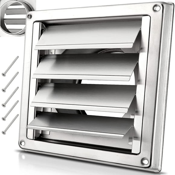 Vent Cover Louvered Vent Cover Outdoor Dryer Vent Cover Stainless Steel Vent Cover