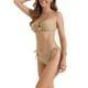 thumbnail image 4 of Conjuntos de Bikini Bandeau con Anillo Metálico para Mujeres 2 Piezas con Lazo Lateral Traje de Baño de Corte Alto, 4 of 5