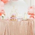 thumbnail image 4 of 50X80Inches Rose Gold Sequin Fabric Tablecloth Sequin Panels Party Baby Shower, 4 of 5