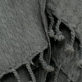 thumbnail image 2 of HomeRoots 518782 Grey Knitted 100 Percent Cotton Throw Blanket, 2 of 5