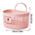 thumbnail image 3 of SLYNSHome Small Hanging Storage Basket Bin for Kitchen/Bathroom - 6.3x7 inch - Wall Mount - Home Storage Organizer for Cabinets,Pantry,Closets,Bedroom (Pink), 3 of 6