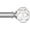 Silver, variant on Silver Crystal Curtain Rod 72 to 144 Inches (6-12 Feet), 1 Inch Heavy Duty Curtain Rods for Windows, Telescoping Long Drapery Rods with Acrylic Diamond Netted Texture Finials
