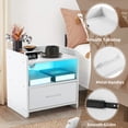 thumbnail image 3 of Ktaxon Nightstand with Drawer Rolling Storage Cart Wood, 3 of 11
