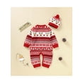 thumbnail image 2 of Bmnmsl Baby Christmas Tree Elk Round Neck Long Sleeve Romper Knitted Hat 0-18 Months, 2 of 6