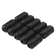 10Pcs Black Clip on Clamp RFI EMI Noise Filters Ferrite Core for 9mm Cable