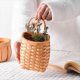 thumbnail image 4 of Cesta de Pared Madera, Caja Almacenamiento Aperitivos Frutas Escritorio, Hecha A Mano con Manejar Pastoral Americano, 4 of 5