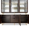 thumbnail image 3 of Michael Amini Belmont Place China Cabinet with LED Lighting - Espresso, 3 of 26