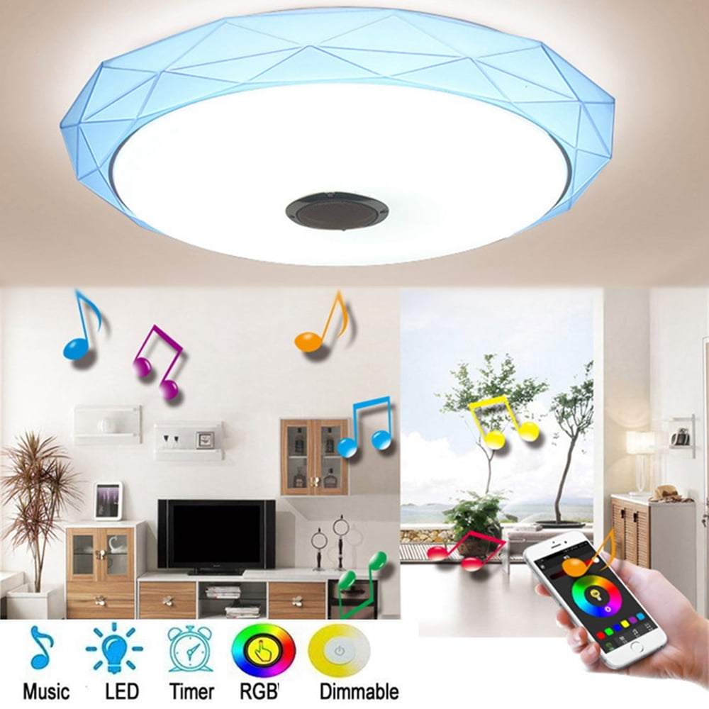 15.7'' LED Music Ceiling Light With h Speaker 24W APP Control Dimmable